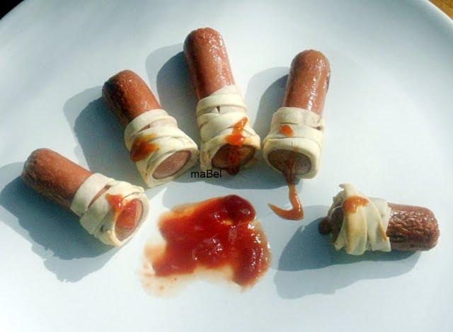 Momia y dedos de momia de Halloween