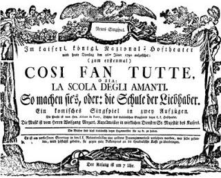 Cosi fan tutte, una ópera de Mozart