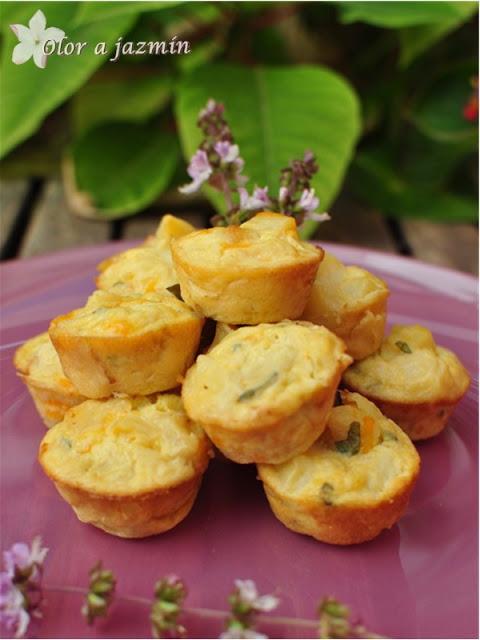 Mini tortillas de patata, cebolla y queso