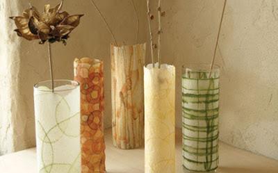 Jarrones hechos con vasos
