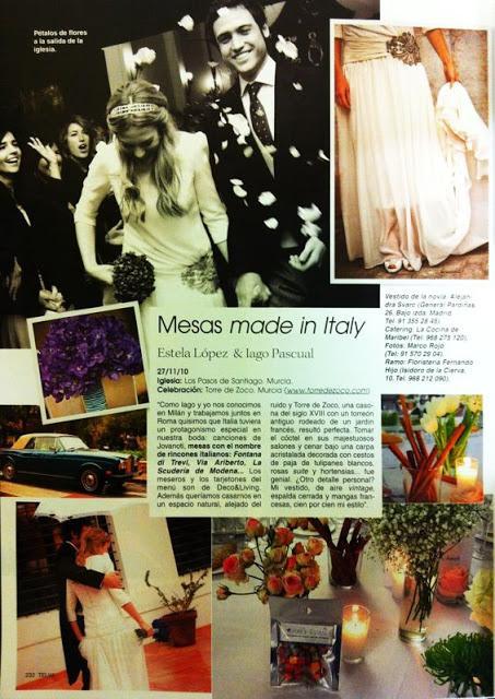Mesas made in Italy by Deco&Living; en Telva Novias