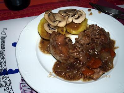 Coq au Vin o Pollo con Estola