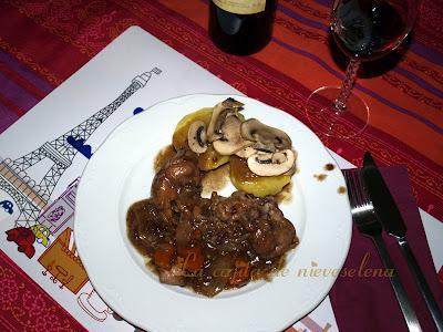 Coq au Vin o Pollo con Estola