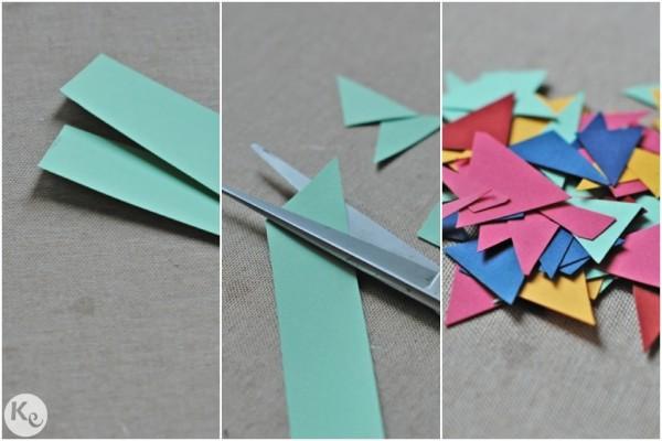 DIY. How to make triangle confetti