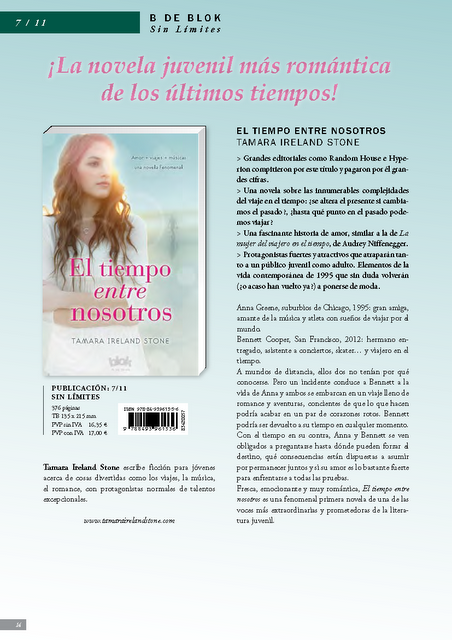 Amor + viajes + músicas = El tiempo entre nosotros (Cubierta HD)