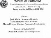 Tardes Prometeo, inauguración curso 2012-13