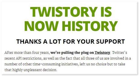 Lo malo de crear un startup basado en el API de otro servicio: cierra Twistory