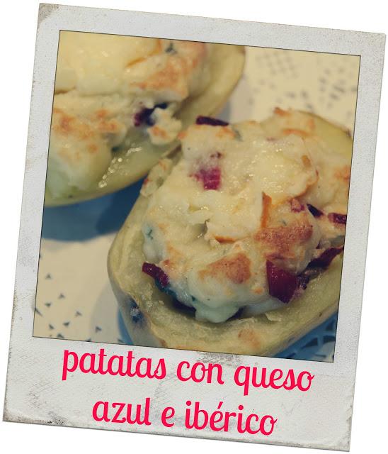 patatas con ibérico y queso azul - patatoes with iberico and blue cheese