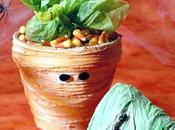 Decorar macetas momia para Halloween