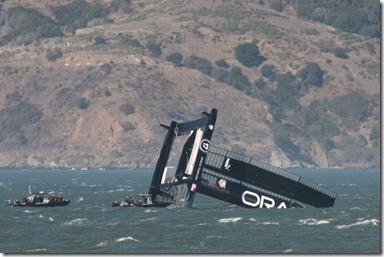 Oracle Team USA capsized