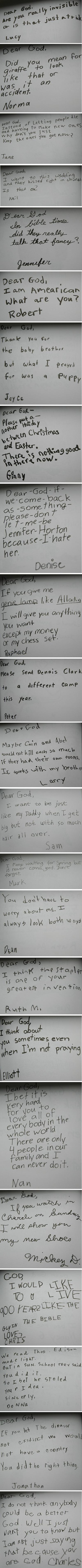 23 cartas graciosas de niños a Dios