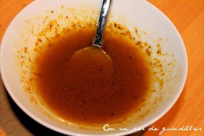 Ensalada de berros y naranja con vinagreta de curry