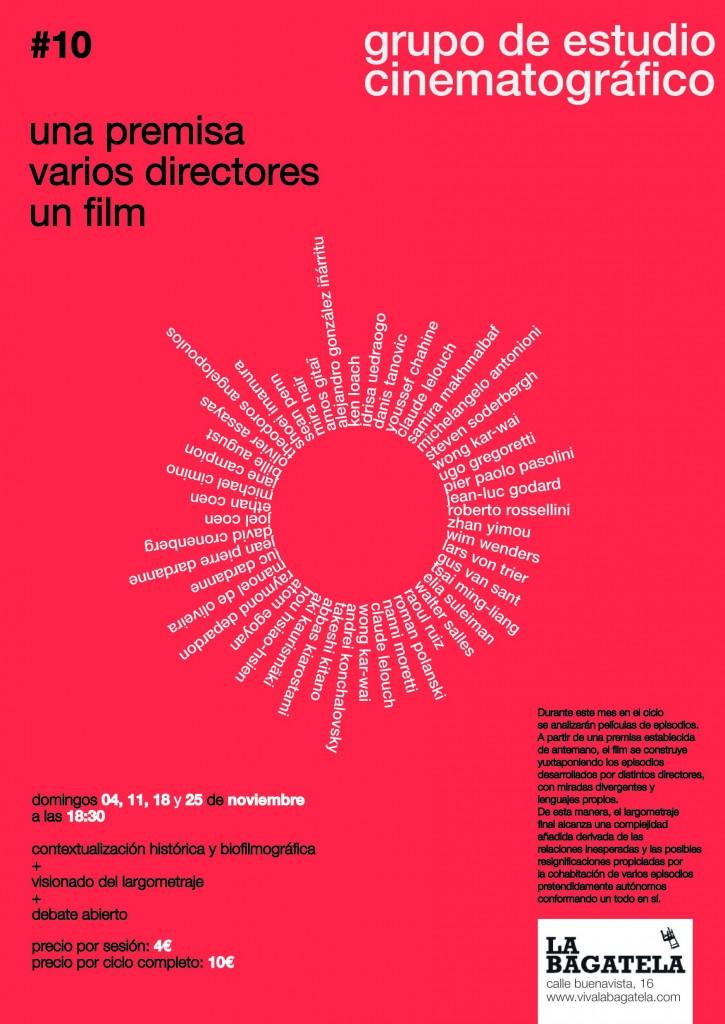 Grupo de estudio cinematográfico /noviembre: “una premisa, varios directores, un film”