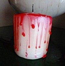 Velas sangrientas para decorar en Halloween