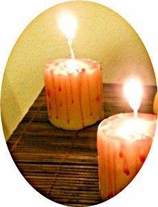 Velas sangrientas para decorar en Halloween