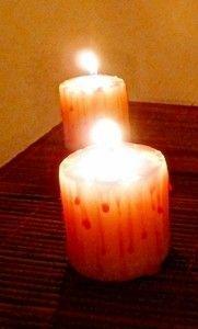 Velas sangrientas para decorar en Halloween