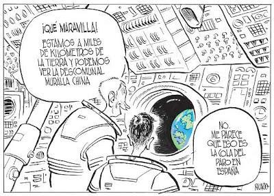 España, récord mundial de parados, El Roto y el humor gráfico.