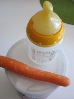 Zanahoria + Bibe =  Bebé satisfecho