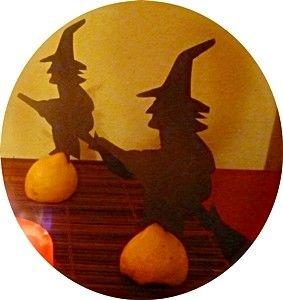 Brujas para decorar la mesa por Halloween