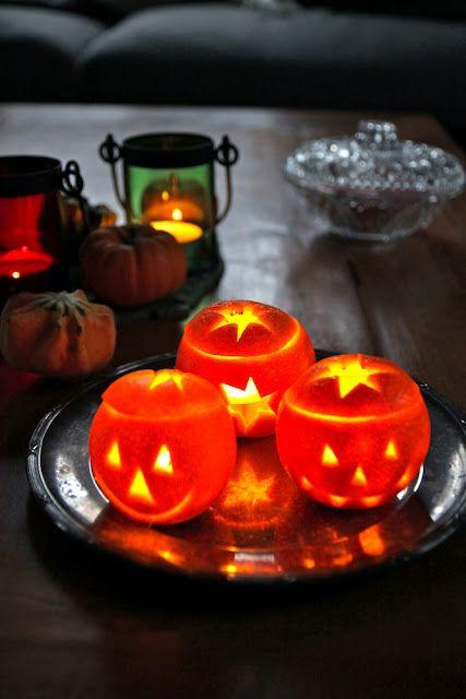 Farolillos de naranja para Halloween