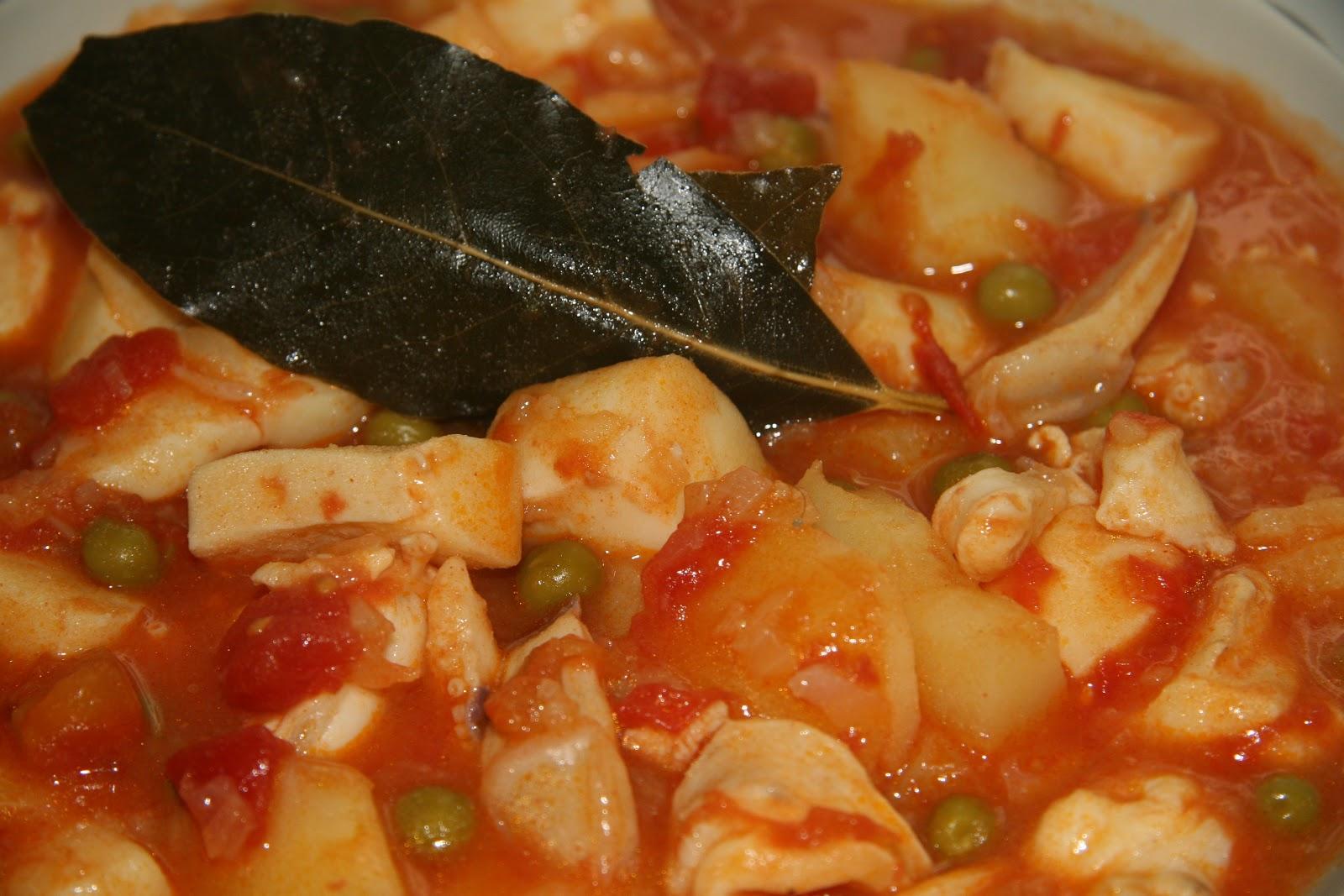 Sepia estofada con patatas