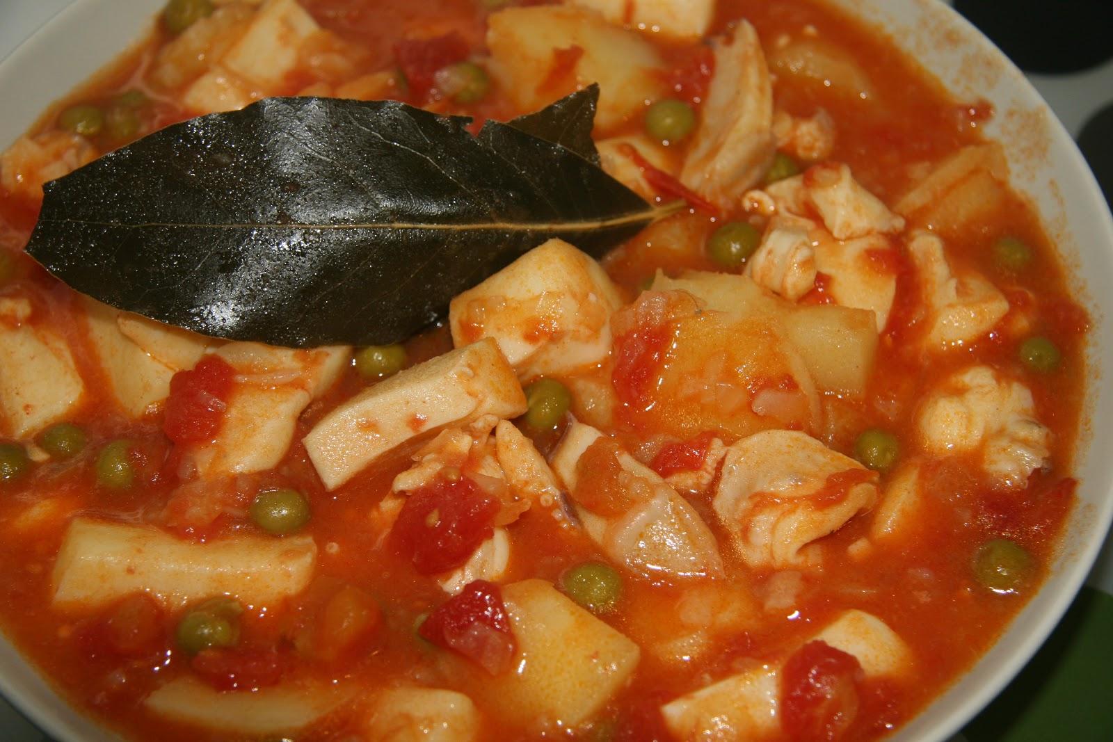 Sepia estofada con patatas