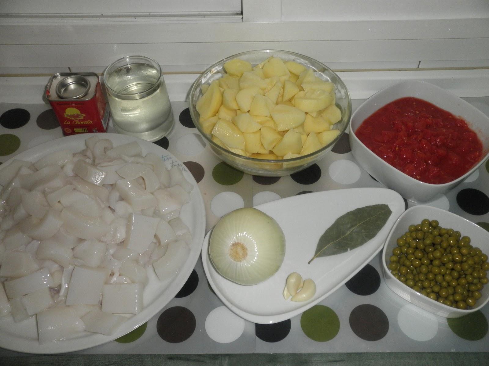 Sepia estofada con patatas