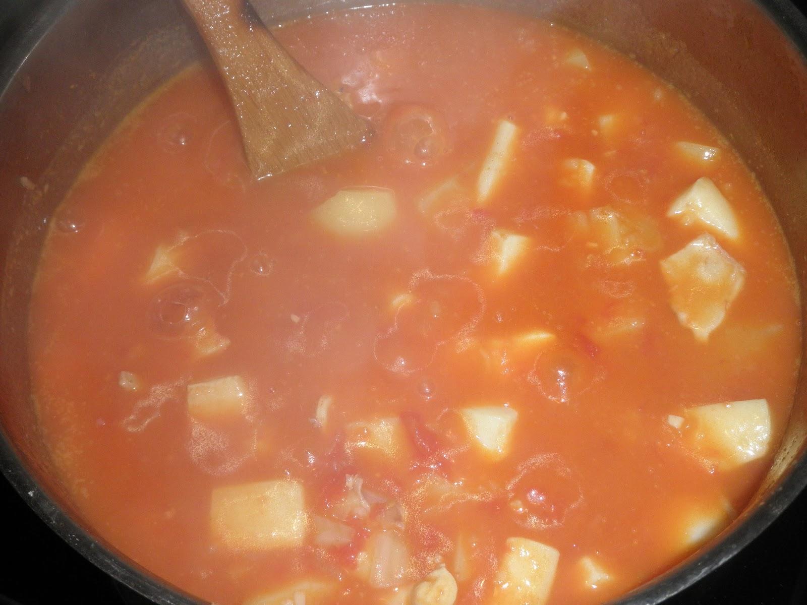 Sepia estofada con patatas