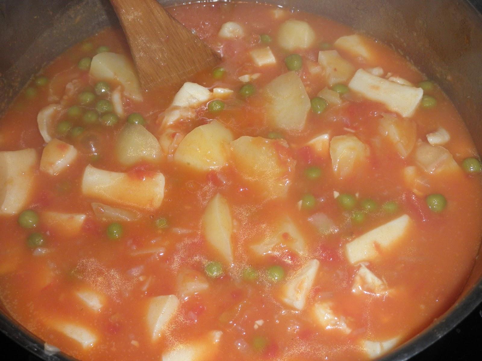 Sepia estofada con patatas