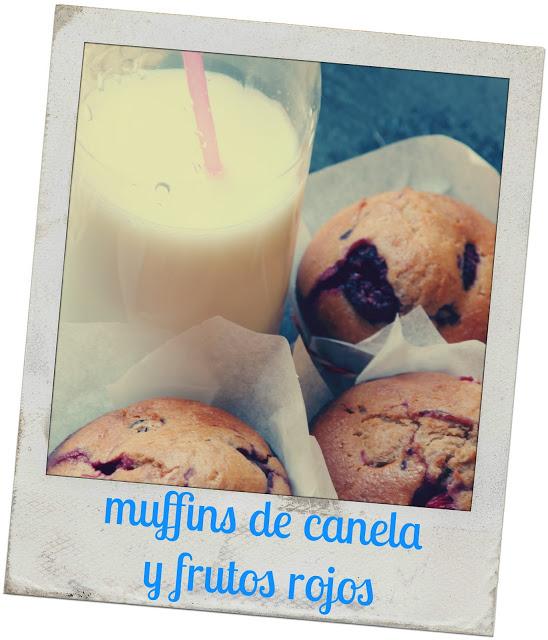 muffins de canela y frutos rojos - cinnamon and red fruit muffins