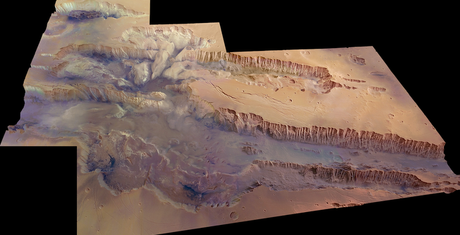 Valle Marineris, el Gran Cañón del Sistema Solar.