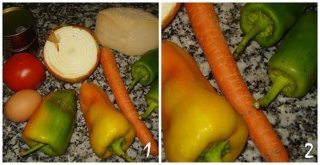 Pimientos Rellenos; Huevo, atún y verduras