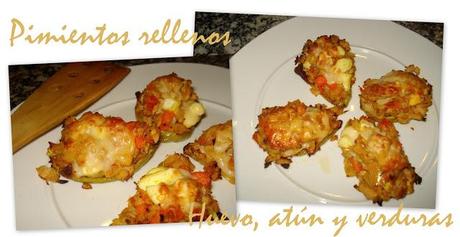 Pimientos Rellenos; Huevo, atún y verduras