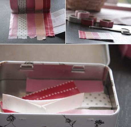 Tiritas hechas con Masking Tape