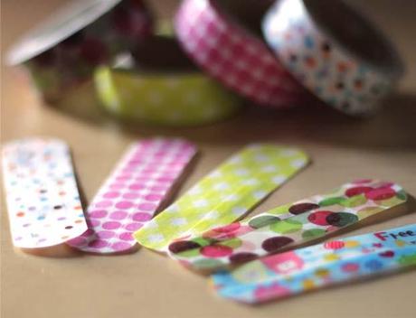 Tiritas hechas con Masking Tape