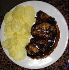 Alitas de pollo en salsa de ajo, limón y miel...ñammmmmm