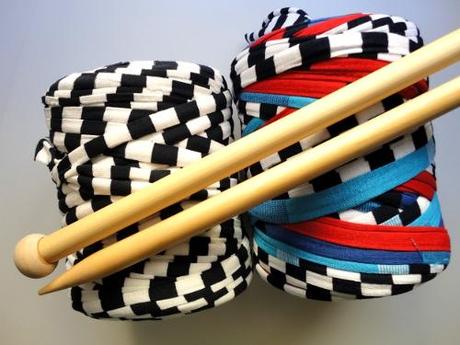 Bobinas de trapillo barato online agujas de madera XL tricot punto