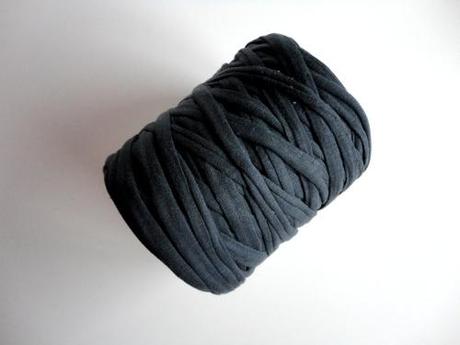 trapillo gris oscuro tejer bolsos alfombras puff ganchillo XL gigante