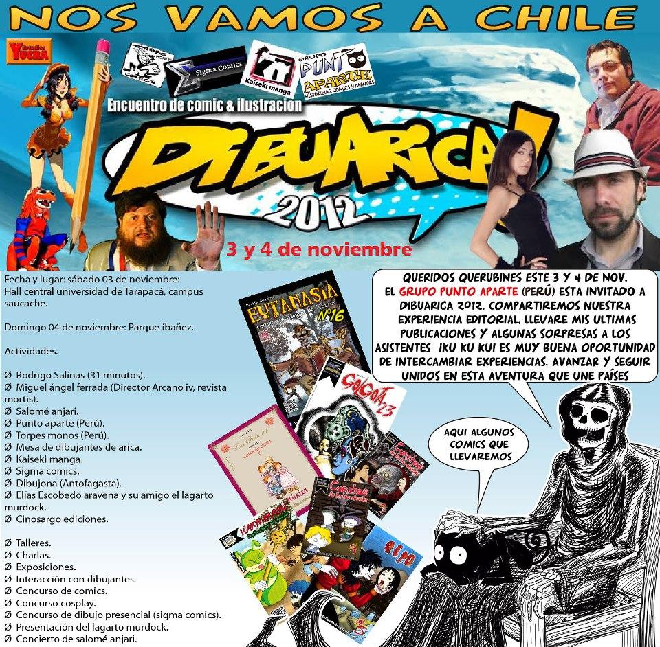 este 3 y 4 de noviembre Punto Aparte en dibuarica 2012 (Chile) =)