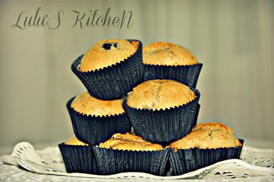 Tarta y muffins de arándanos