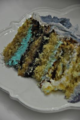 Tarta y muffins de arándanos