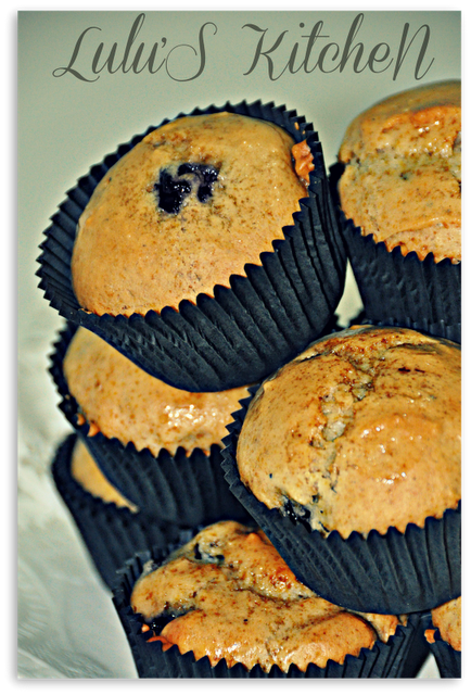 Tarta y muffins de arándanos