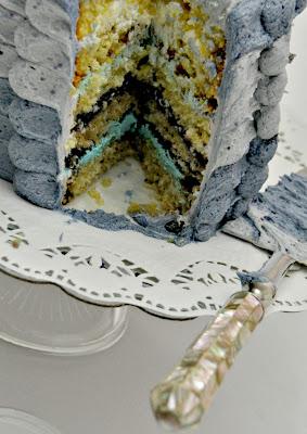 Tarta y muffins de arándanos