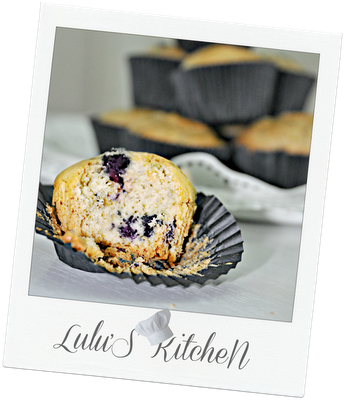 Tarta y muffins de arándanos