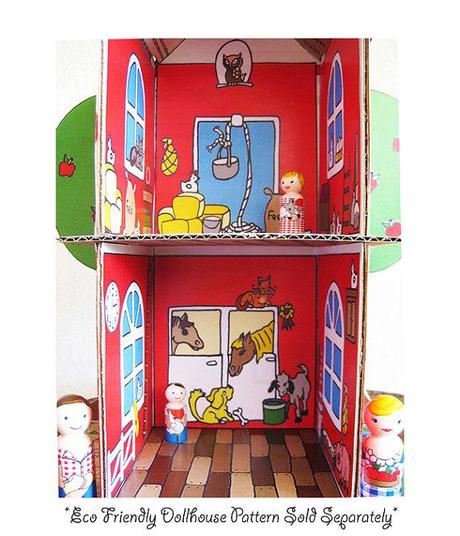 Mi casita de muñecas reciclada!! :-D