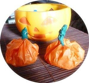 Calabacitas de papel para Halloween
