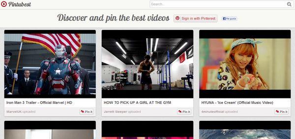 Pintubest, descubre vídeos de Youtube y publícalos en Pinterest