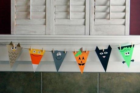 guirnalda halloween de papel 