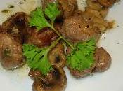 Bolitas butifarra champiñones