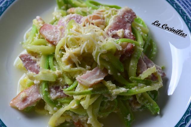CALABACINES A LA CARBONARA